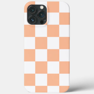 Peach Fuzz Chequered Gingham Pattern iPhone 13 Pro Max Case
