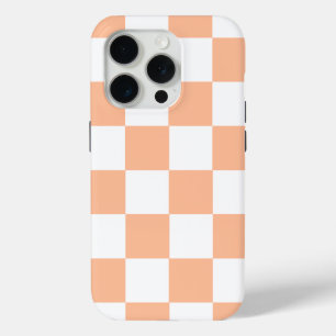 Peach Fuzz Chequered Gingham Pattern iPhone 15 Pro Case