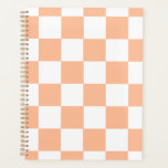 Peach Fuzz Chequered Gingham Pattern Planner<br><div class="desc">Peach Fuzz Chequered Gingham Pattern</div>