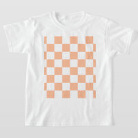 Peach Fuzz Chequered Gingham Pattern
