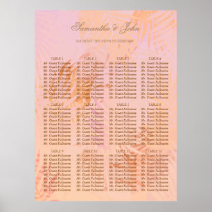 Peach Fuzz Classic Minimalist Modern Wedding Poster