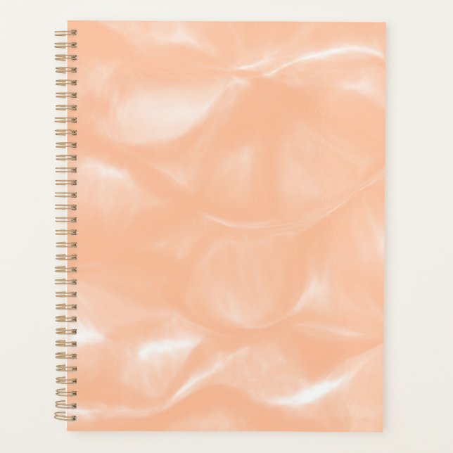 Peach Fuzz Colour Watercolor Abstract Blur Pattern Planner (Front)