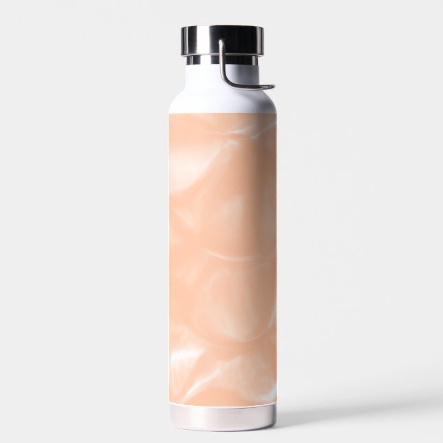 Peach Fuzz Colour Watercolor Abstract Blur Pattern Water Bottle (Left)