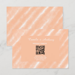 Peach Fuzz Colour Watercolor Abstract Pattern Enclosure Card