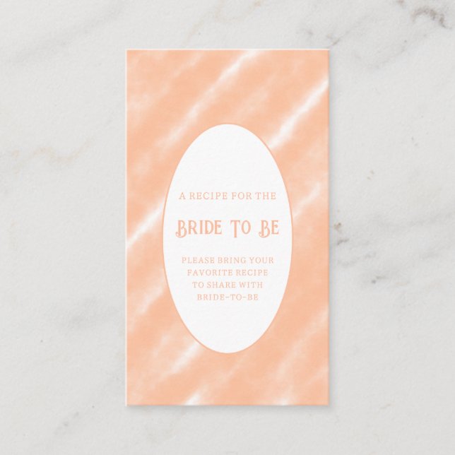 Peach Fuzz Colour Watercolor Abstract Pattern Enclosure Card (Front)