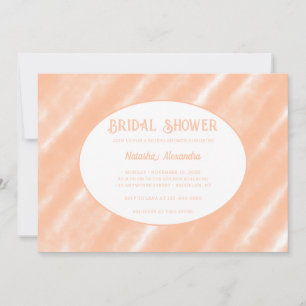 Peach Fuzz Colour Watercolor Abstract Pattern Invitation