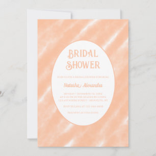 Peach Fuzz Colour Watercolor Abstract Pattern Invitation