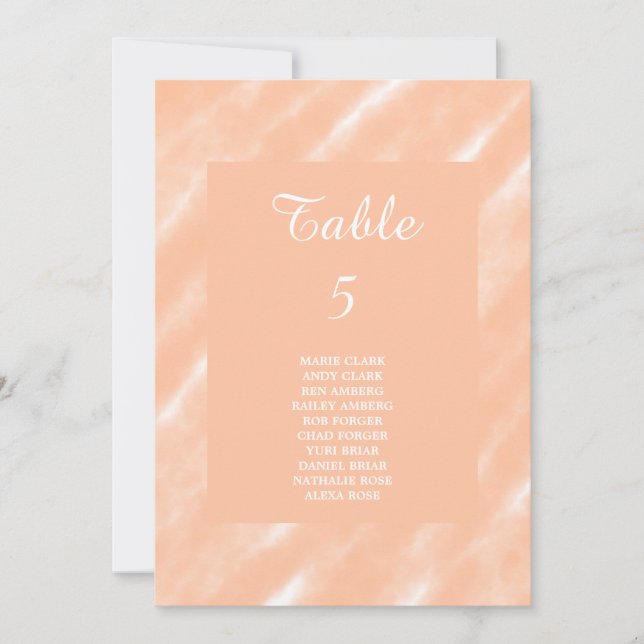 Peach Fuzz Colour Watercolor Abstract Pattern Invitation (Front)