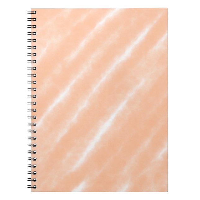 Peach Fuzz Colour Watercolor Abstract Pattern Notebook (Front)