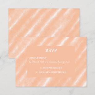 Peach Fuzz Colour Watercolor Abstract Pattern RSVP Card
