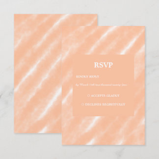 Peach Fuzz Colour Watercolor Abstract Pattern RSVP Card