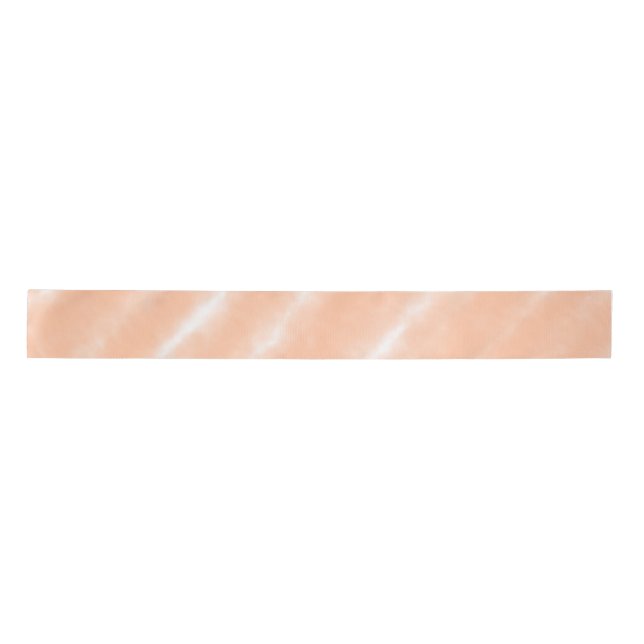Peach Fuzz Colour Watercolor Abstract Pattern Satin Ribbon (Front)