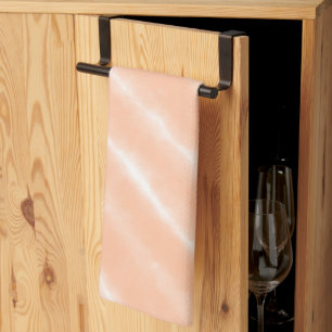 Peach Fuzz Colour Watercolor Abstract Pattern Tea Towel