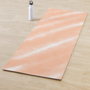 Peach Fuzz Colour Watercolor Abstract Pattern Yoga Mat