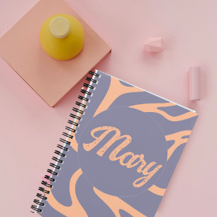Peach Fuzz Elegance: Personalised Mother's Day  Notebook