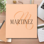 Peach Fuzz Elegant Personalised Name  Notepad<br><div class="desc">Trendy Colour Peach Fuzz and Elegant Personalised Name and Monogram.</div>