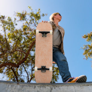 Peach Fuzz Faux Leather  Skateboard