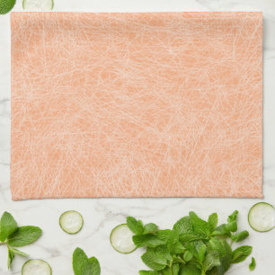 Peach Fuzz Faux Leather  Tea Towel