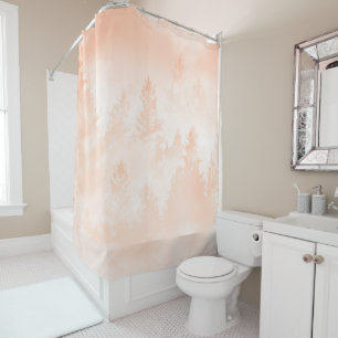 Peach Fuzz Forest Dream #1 #wall #decor #art Shower Curtain