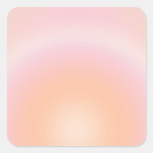 Peach Fuzz Gradient Square Sticker