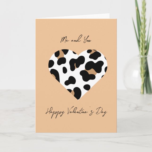 Peach Fuzz Love: Customisable Valentine's Day Card (Front)
