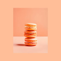 Peach Fuzz, Macaroons, Postcrossing