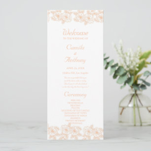 Peach Fuzz minimalist Trendy Flower Pattern Programme