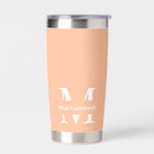 Peach Fuzz Monogram Name Initial Simple Custom