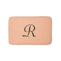Peach Fuzz Monogrammed Plush Bath Mat