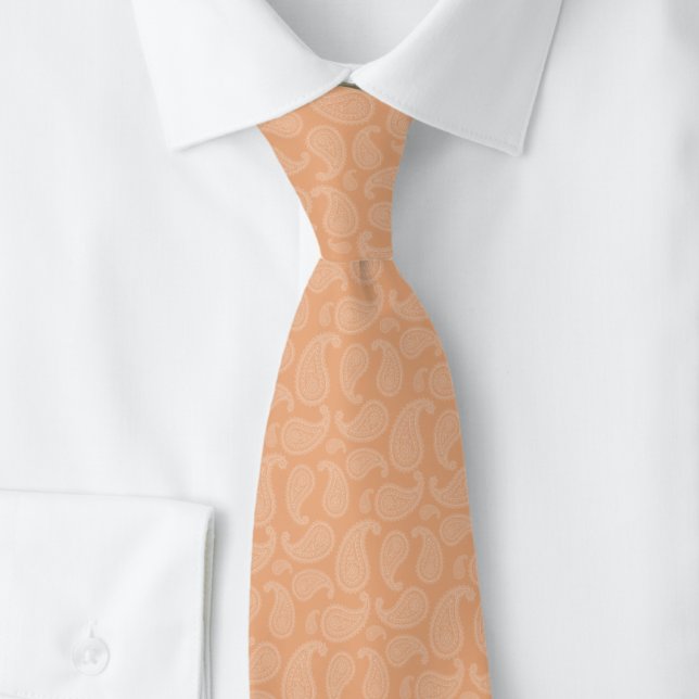 Peach Fuzz Paisley Tie (Creator Uploaded)