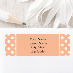 Peach Fuzz Polkadot Return Address 