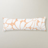 Peach Fuzz Retro 70s White Flower Graphic Design