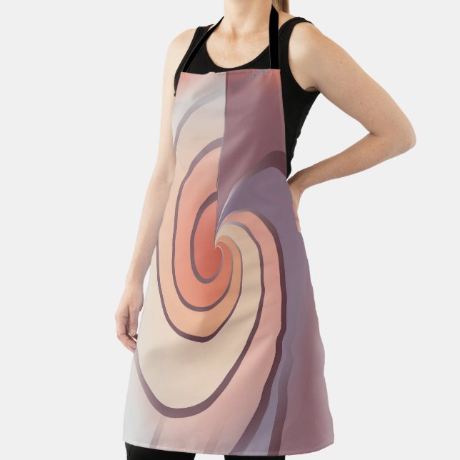 Peach fuzz seashell apron (Insitu)