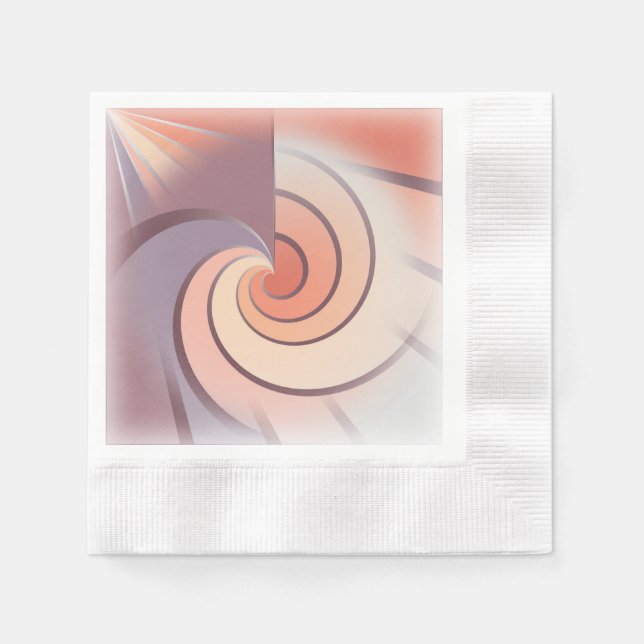 Peach fuzz seashell napkin (Front)