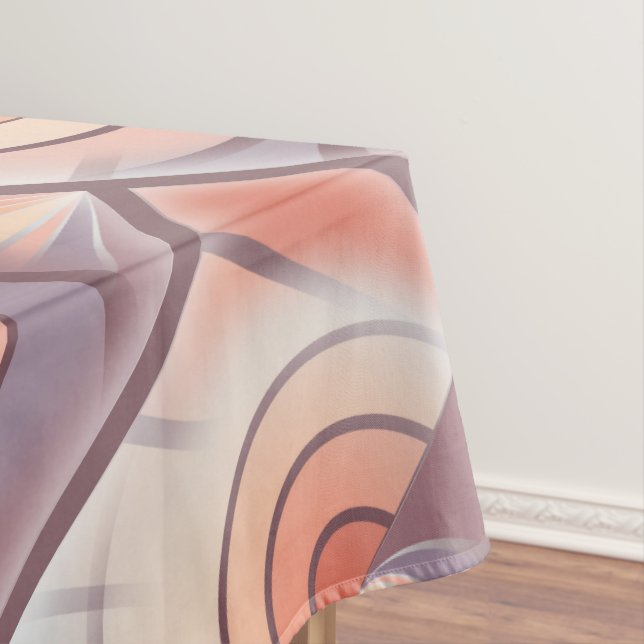 Peach fuzz seashell tablecloth (In Situ)