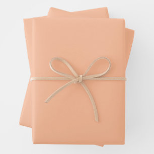 Peach Fuzz Solid Color Wrapping Paper Sheet