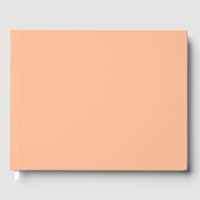 Peach Fuzz Solid Colour Guest Book (Front)