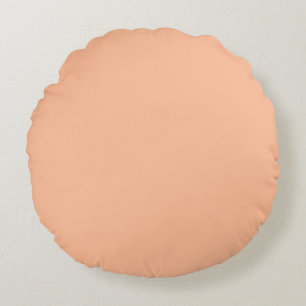 Peach Fuzz Solid Colour Round Cushion