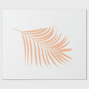 Peach Fuzz Tropical Weddings Palm Leaf Pattern Wrapping Paper