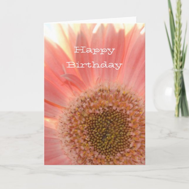 Peach Gerbera Card (Front)