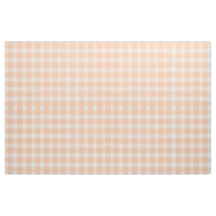 Peach Gingham Fabric