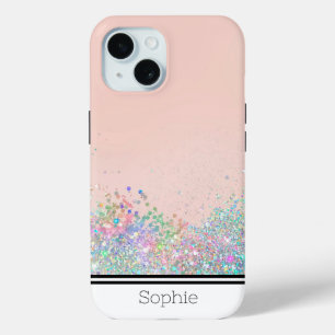 Peach Glitter Custom Samsung Case-Mate iPhone Case