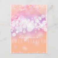 Peach Glow Sparkle Lights Glam Birthday Party