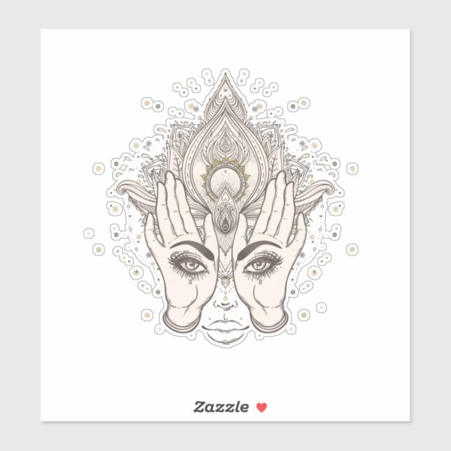 Peach & Gold Boho Lotus Flower Beauty (Sheet)