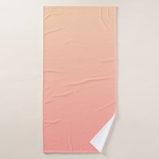 Peach Gradient Background Bath Towel (Bath Towel)