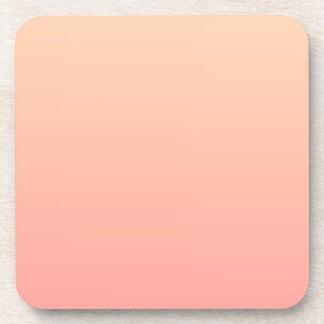 Peach Gradient Background Coaster (Front)
