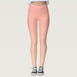 Peach Gradient Background Leggings