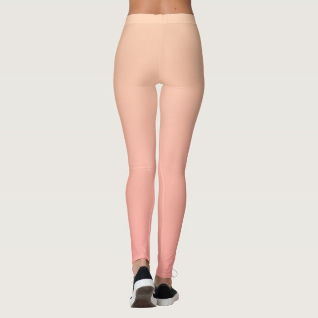Peach Gradient Background Leggings (Back)