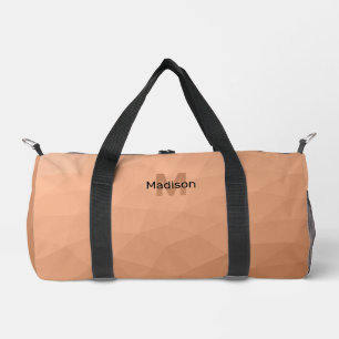Peach gradient geometric mesh pattern Monogram Duffle Bag