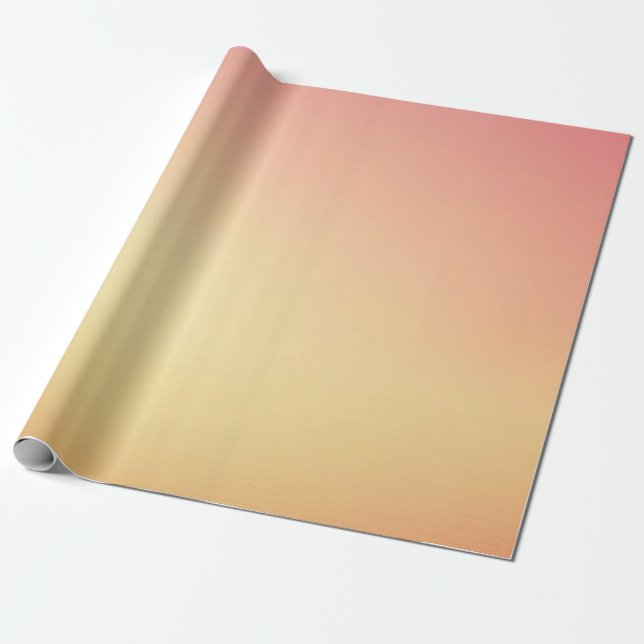 Peach Gradient Wrapping Paper (Unrolled)